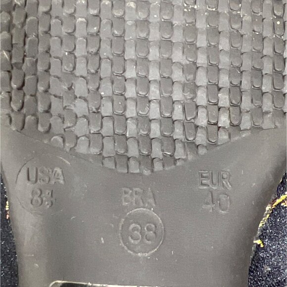 PAZZO Embroidered Mary Jane Flats Black US 8.5 EU 39 EUC - Picture 7 of 9